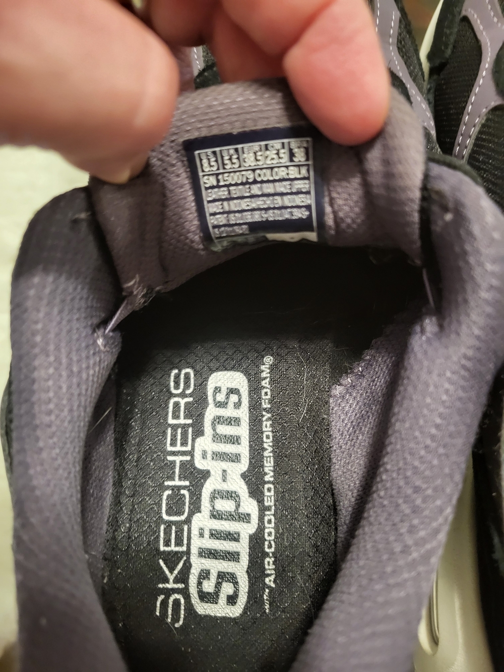 Skechers Women's Black and Lavender Athletic Sneakers - Picture 4 of 5